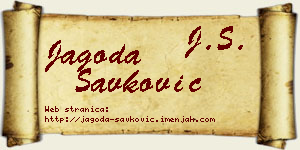 Jagoda Savković vizit kartica